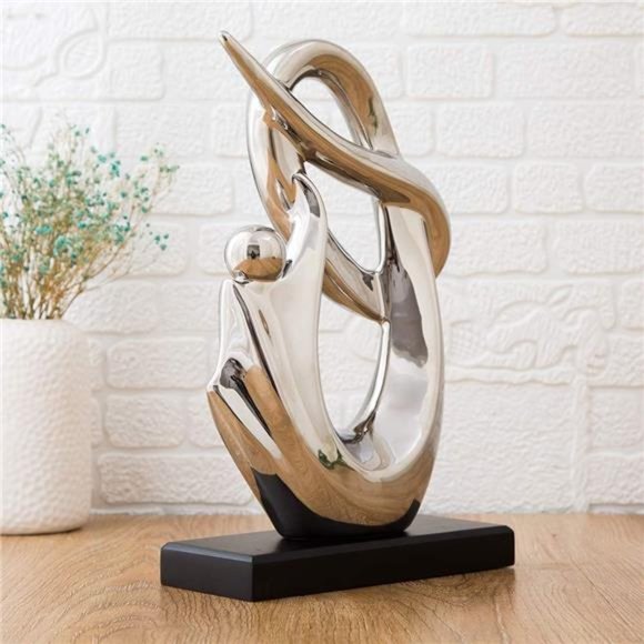 Home Decoration,Silver Ceramic Porcelain Sculpture,Ceramic Creative Decoration - Picture 5 of 6